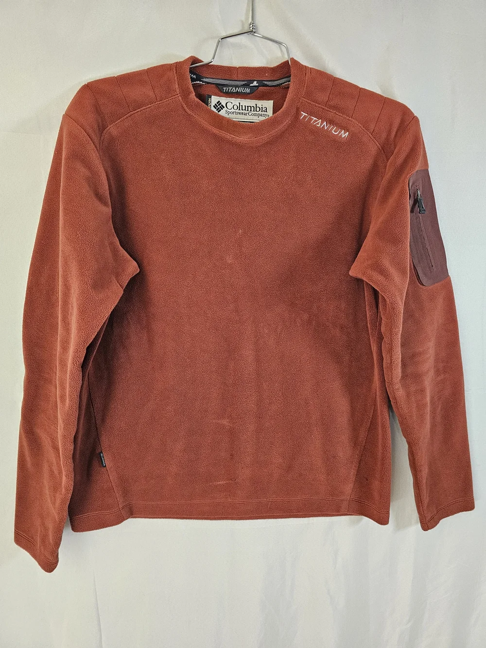 Columbia Titanium Men's Rust Fleece Crewneck Sweater‎